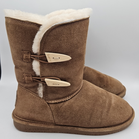 Bearpaw Abigail suede sherpa lined boots size 8 - Picture 15 of 16